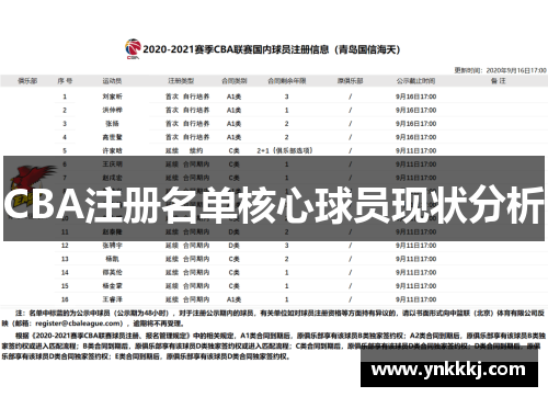 CBA注册名单核心球员现状分析